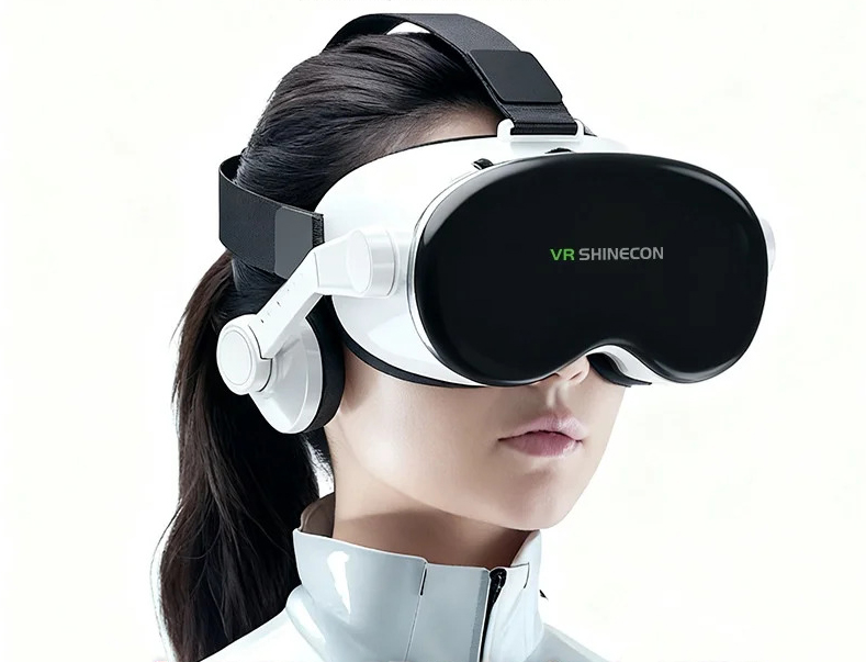 3D очки виртуальной реальности Shinecon G18EB с встроенными наушниками и геймпадом